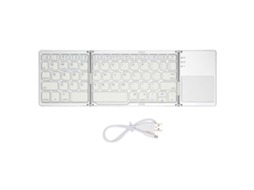 Teclado Bluetooth Dobrável Com 63 Teclas, Ultrafino, Em Metal, Com Touchpad, Compatível Com Windows, Ios E Android, Cor Prata, Da Yemma. Nostalgia88