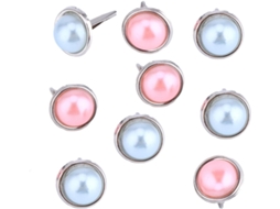 Hastes metálicas para liga Fuoyloo, 100 peças redondas, fáceis de usar, não desbotam, ideais para scrapbooking e projetos.