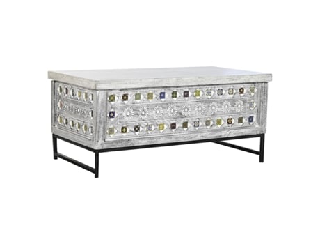 Mesa de Centro Dkd Home Decor Metal Madeira de Ma.