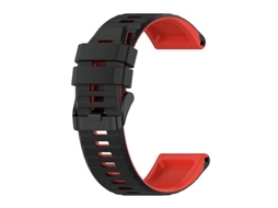 Bracelete de Smartwatch para Garmin Fenix 3 Horas 26Mm Preto-Vermelho VENISYMLIS