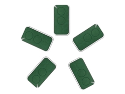 Conjunto de 5 Controles Remotos Universais para Garagem Nice, 433,92 Mhz, Verde. TAISHENGDA