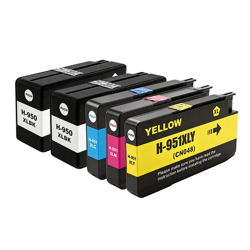 Conjunto De 5 Peças 950xl 951xl Para Impressoras Hp Officejet Pro 8100 8600 8610 8615 8620 8625 8630 8660 8680 251dw 276dw
