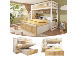 Beliche Infantil 90/140x200cm, Branco+natural, Usb c Ge (sem Colchão)
