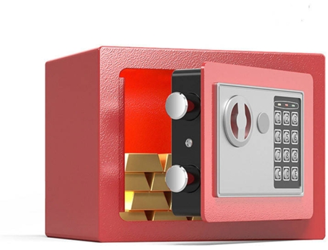 Cofre  Eletrónico Vermelho (170x230x170 mm - Aço)