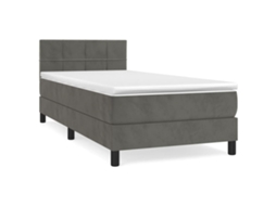 Box Spring Bed, Box Spring Beds Vidaxl Cinzeto Veludo (90 X 200 Cm)