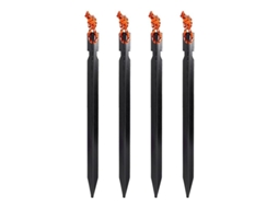 Clavos LINJOU de Alumínio para Camping, 18 cm, preto