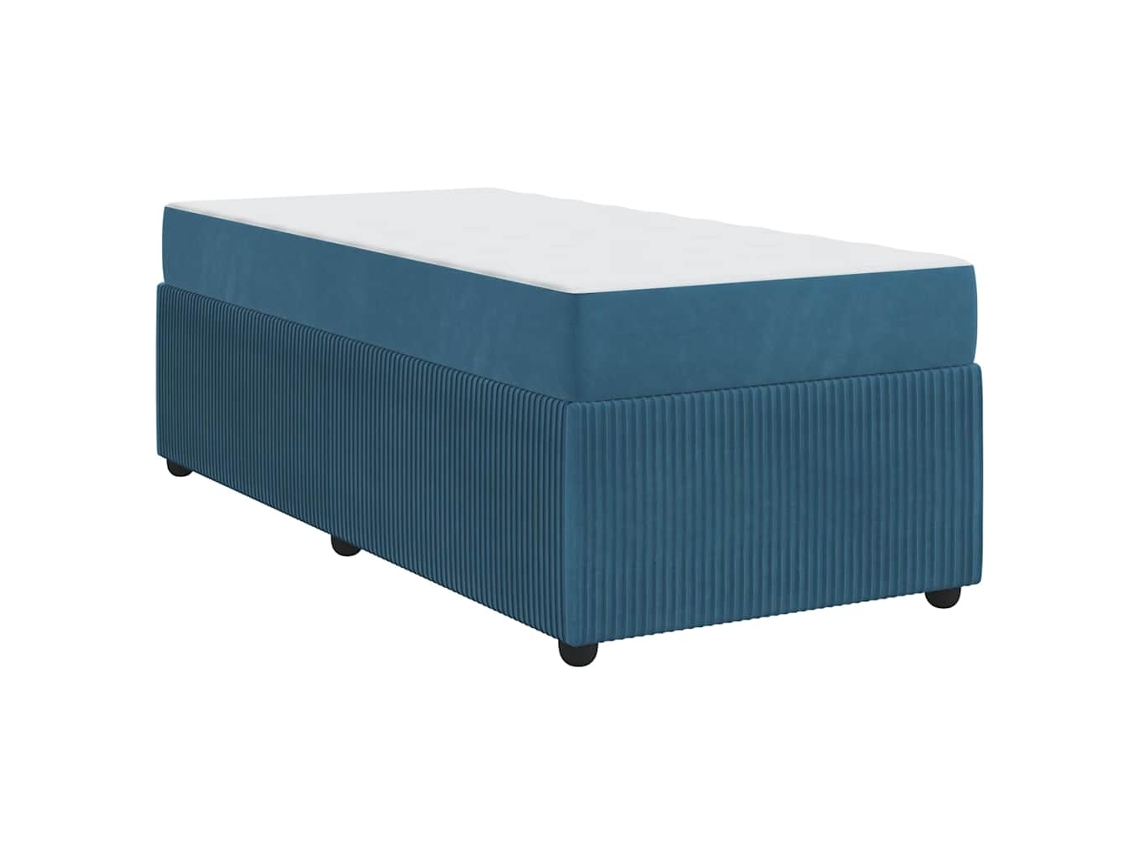 Conjunto 1 Cama Moderna Vidaxl Azul Tecido (100 X 200 Cm)