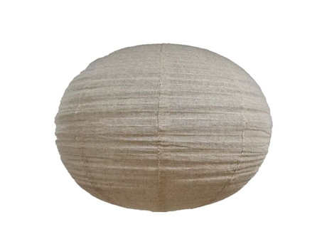 Abajur Lanterna Tecido Efeito Linho Natural 60x60x45 Cm Opjet