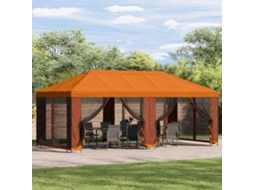 Vidaxl Gazebo De Jardim Com Laterais 6 X 3 M Laranja Poliéster E Aço