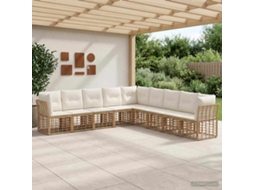 Vidaxl Conjunto De Sofás Para Exterior Natural Poliéster