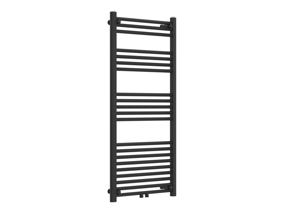 Radiador toalheiro Voss 574 W 21 tubos de aço 120x60cm Preto NEU.HAUS