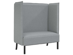 Vidaxl Sofá De Encosto Alto 101cm Cinzento-claro Tecido