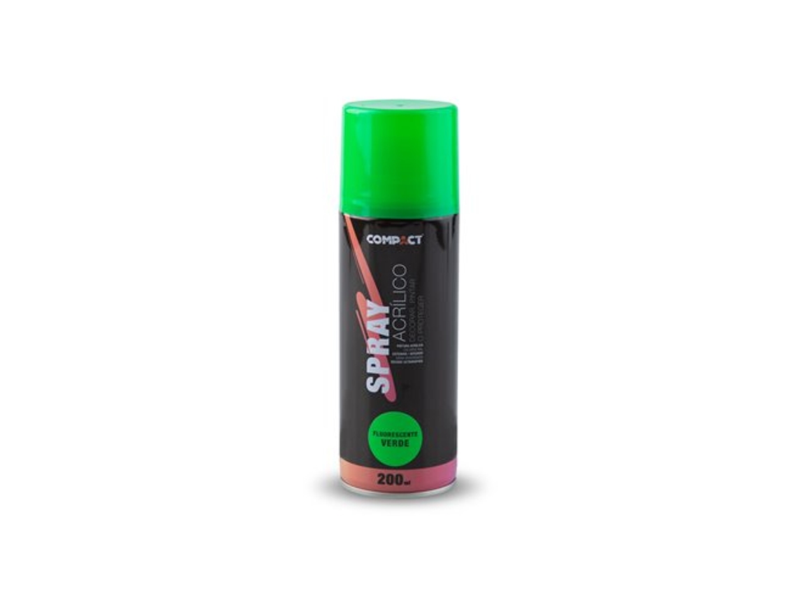 Tinta Spray Acrílica Verde Fluorescente 200Ml