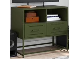 Móvel De Tv | Armário Tv | Suporte De Tv 68x39x60,5 Cm Aço Verde Azeitona Cfw96042 Lovely Home