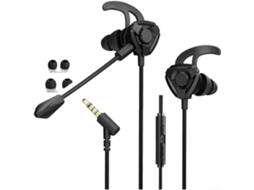 Fones De Ouvido Intra Auriculares Para Jogos Com Microfone Graves Profundos, Fones De Ouvido Com Fio E Cancelamento