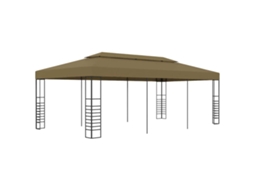 Vidaxl Gazebo 6x3x2,7 M 180 G/m² Cinzento-acastanhado
