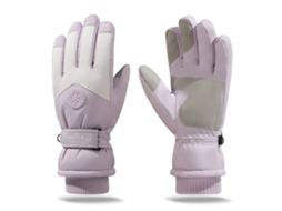 Luvas De Pelúcia Femininas Para Snowboard E Esqui Roxa Aquaforge