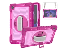 Capa Para Samsung Galaxy Tab A9 10.9 2023 Com Suporte Giratório, Cor Contrastante E Proteção Total, Rosa Sziqiqi. Tuotuo