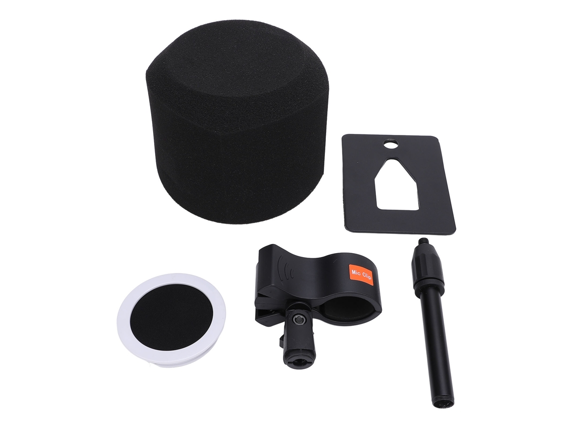 Filtro Anti pop e Anti vento para Microfone com Potenciómetro