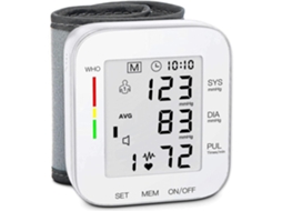 Monitor De Pressão Arterial De Pulso Com Função De Memória, Branco