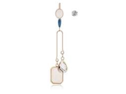 Brincos De Ouro Pendente Com Zircão Gema Artificial