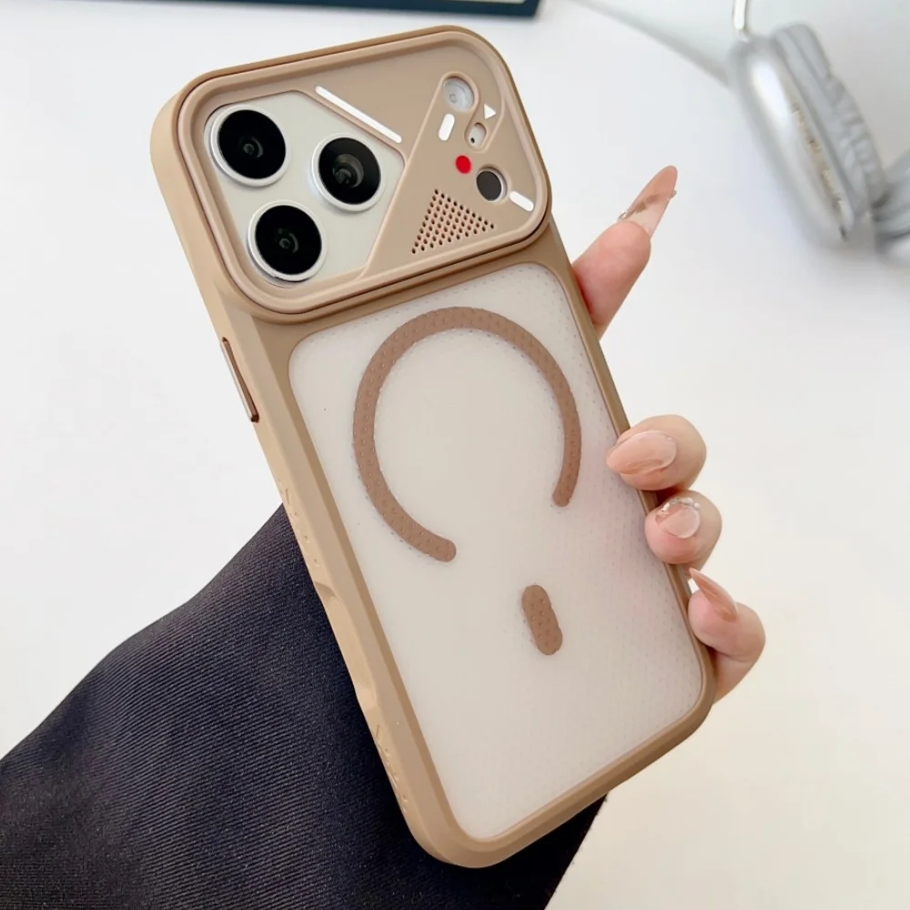Capa Magsafe Semitransparente Para Iphone 12, Com Bordas Macias E Resistente A Impactos.