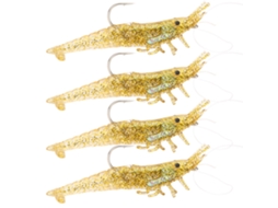 Isca De Camarão Simulado 9cm 4pcs Para Pesca