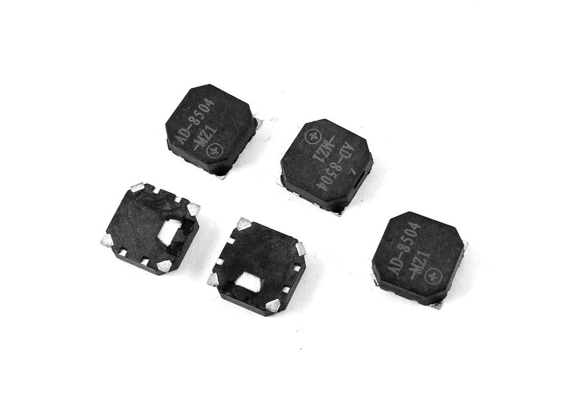 5 Peças Buzzer Passivo Smd Quadrado de 8,5 Mm X 3 Preto, Dc 3,6 V 90 Ma CHABERLU
