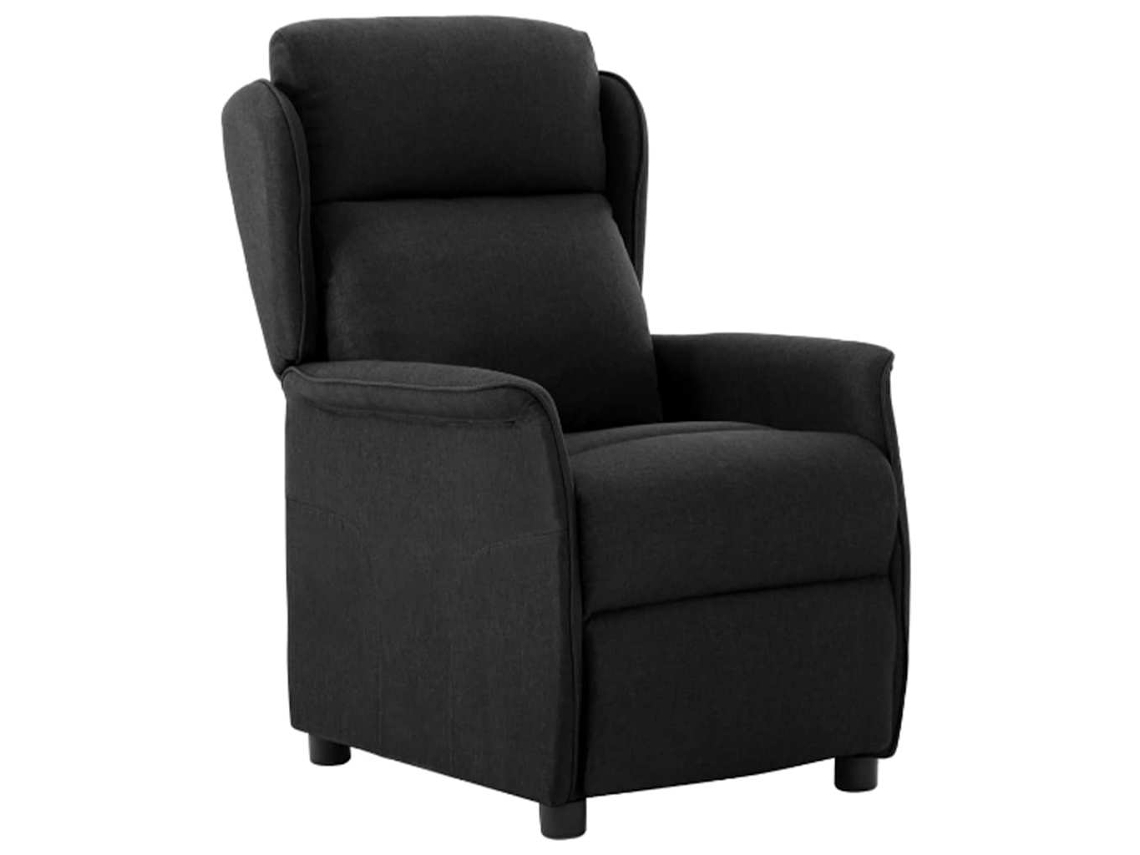 Vidaxl Poltrona Reclinável Preto 66.5 X 94 X 101.5 Cm Poliéster