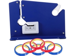 Dispensador de fita adesiva Hemoton com cortador de 12 mm para sacolas, inclui 6 rolos, ideal para supermercados e