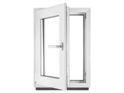 Janela PVC BAU PLAZA 550x700 mm Esquerda Vidro Branco Transparente Duplo Oscilobatente
