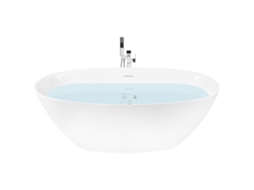 Bañera Independiente Beliani Kollpa De Acrílico Blanco 74x160x59