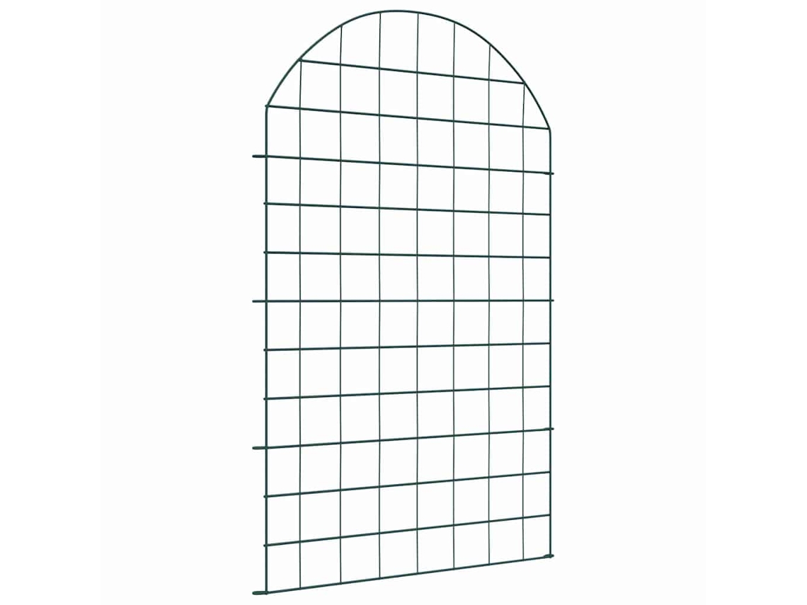 Vidaxl Conjunto De Cerca Para Lago 8 Pcs Verde 50 X 80 Cm Aço
