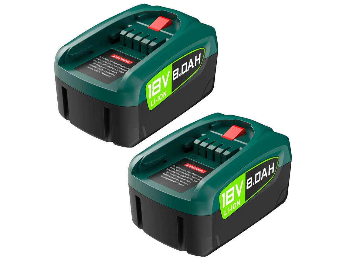 Bateria recarregável, capacidade de 8000mAh, compatível com 18V, 2 peças de bateria de 8000mAh OEM