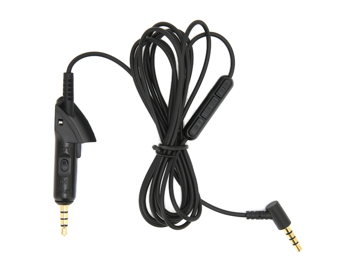 Extensão de Áudio Qc15 com Microfone e Controle de Volume para Fones de Ouvido