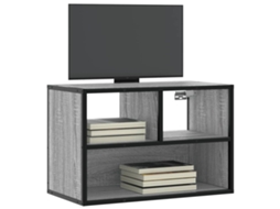 Móvel P/ Tv 60x31x39,5 Cm Deriv. Madeira/metal Cinzento Sonoma Dkd Home Decor