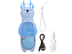 Ventilador Portátil Animal Cute Usb Recarregável Luz Areia Móvel Azul