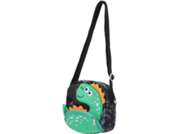 Mochila Com Alça De Ombro E Espaço De Armazenamento Moderado. Mochila Com Estampa De Dinossauro Em Tecido Oxford. Alça Ajustável.