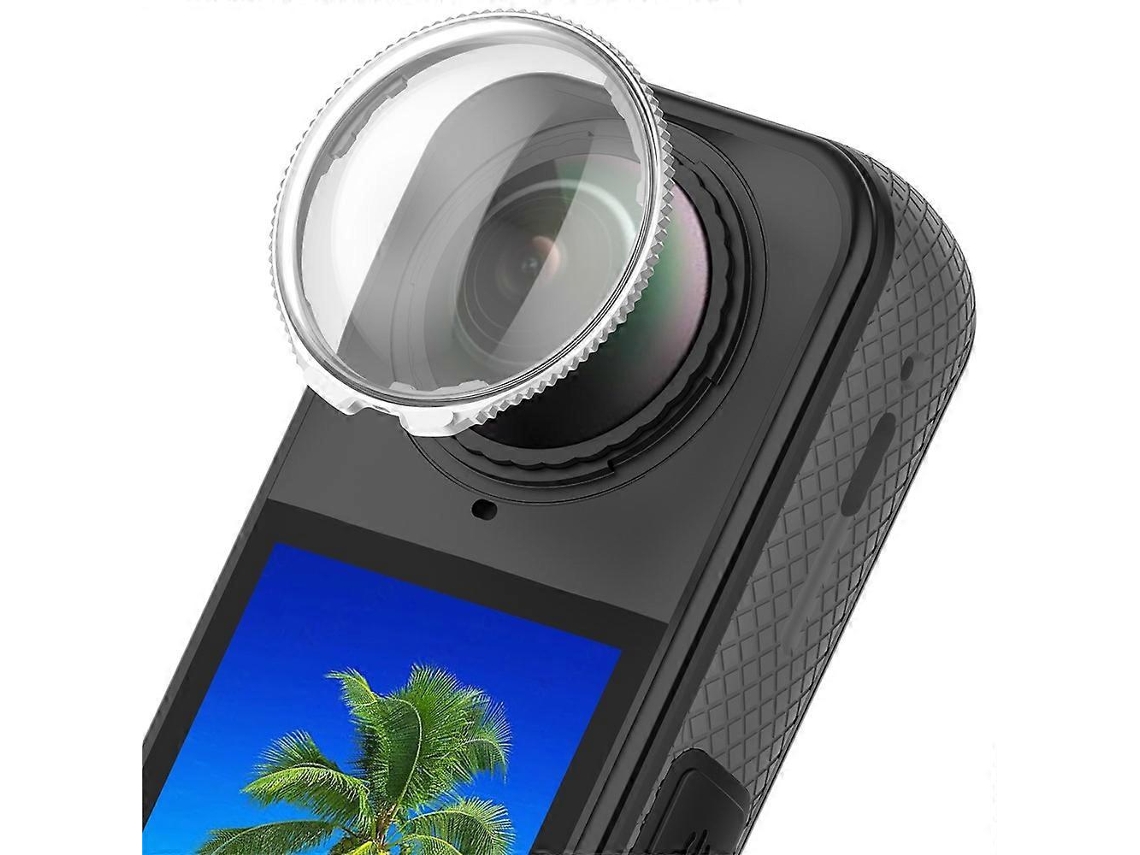Kit Com 2 Protetores De Lente Compatíveis A Vidro Óptico Da Câmera Ação Insta360 X5.-aquaforge