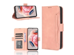Capa De Celular Em Couro Com Textura De Bezerro E Toque Aveludado Para Xiaomi Redmi Note 12 4g (versão Global), Com Compartimentos Para Cartões.