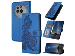 Capa De Celular Flip Em Couro Com Relevo De Flor De Datura Para Nothing Phone 3a Pro
