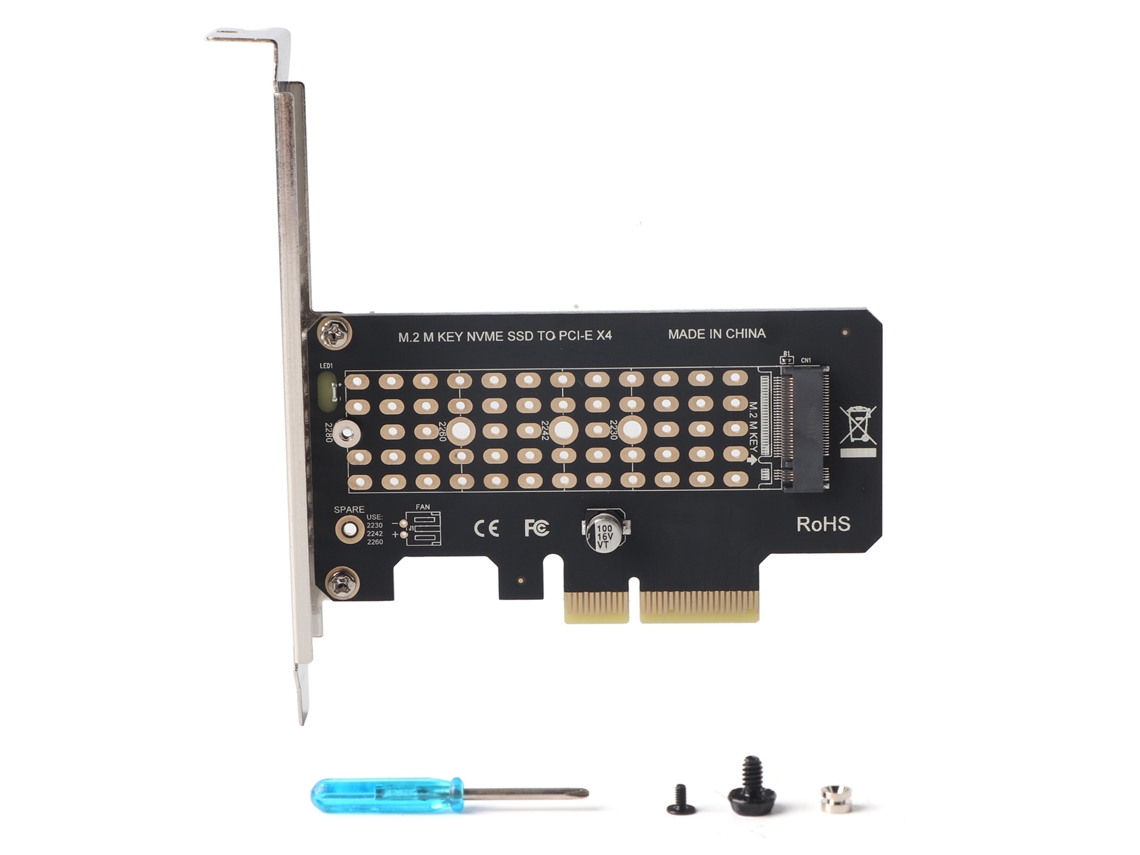 Adaptador Ngff M.2 Nvme M.2 Para Pcie3.0 Pcie 4x, Chave M Ngff Luz Dourada (ph32)