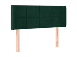 Cabeceira de Cama com Abas Veludo Verde Escuro MAISON EXCLUSIVE (103x16x78 cm)