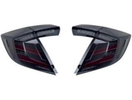 Faróis traseiros Twomem DRL, indicador de curva dinâmica, luz de freio para Civic Type R, 10ª geração, hatchback, 2016, 2017, estilo de carro. Sygo