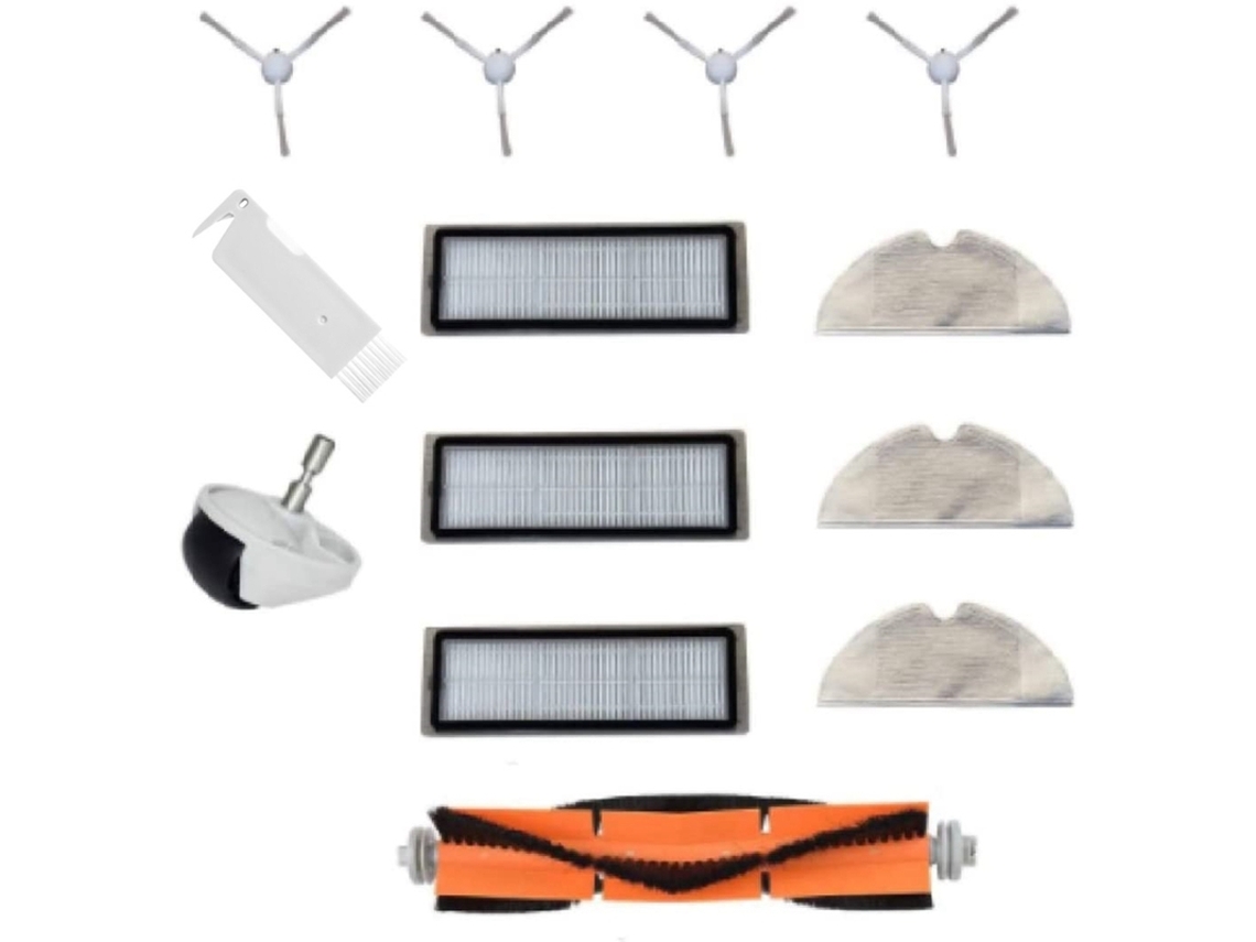 Escova lateral trapos filtro hepa acessórios de escova de rolamento adequados para robô de varredura xiaomi 1c