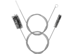 2 Peças De Escova De Limpeza De Ralos Flexíveis Em Aço Inoxidável Com Cerdas