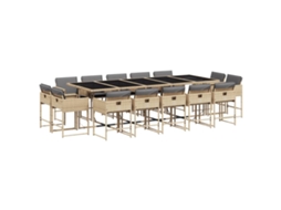 Garden Dining Set, Garden Dining Sets Vidaxl Bege Rattan / Vime (n/a)