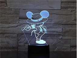 Lurelia Luz Noturna 3d Com Vidro, Recarregável Usb, Controlo Remoto E Sensor De Toque Para Quarto Infantil