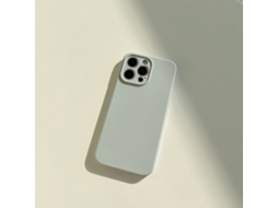 Capa Para Iphone 17 Air Em Silicone Líquido Azul E Cinza, Cor Sólida, Proteção Total.