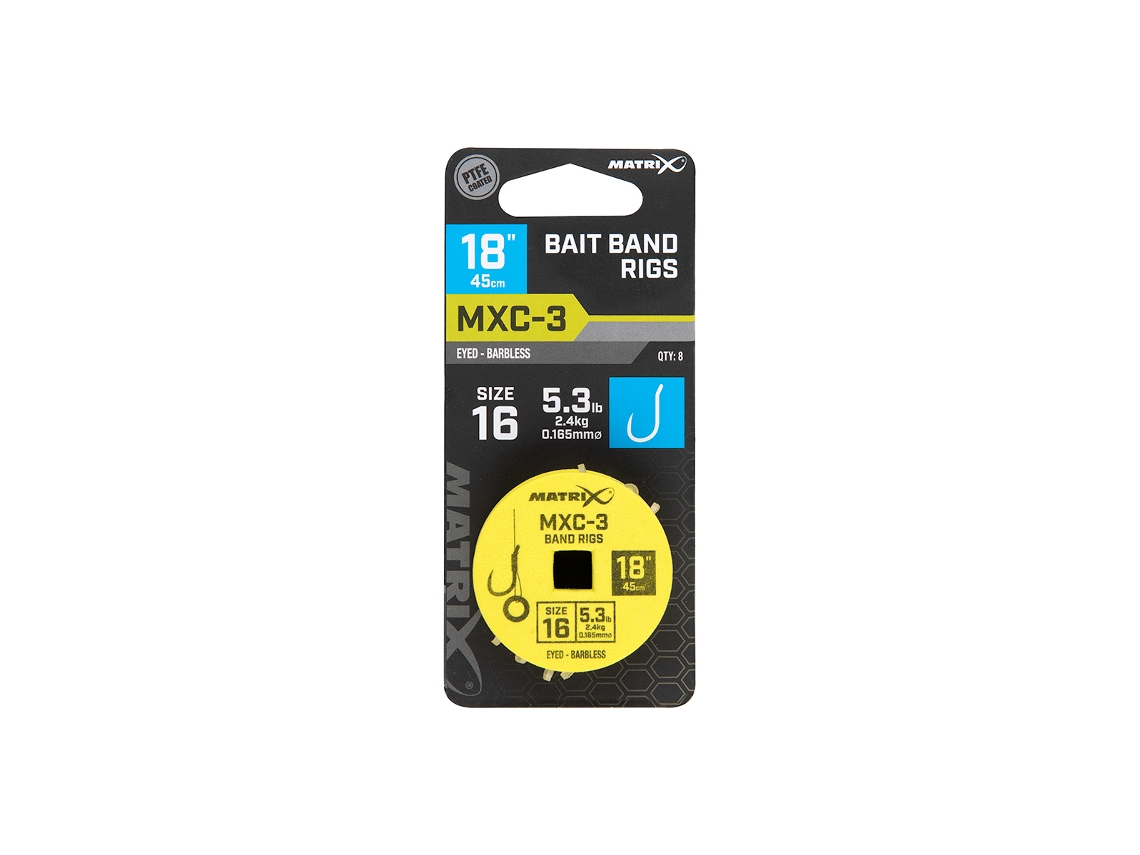 Conjunto de 8 líderes sem barbless MATRIX MXC-3 Band